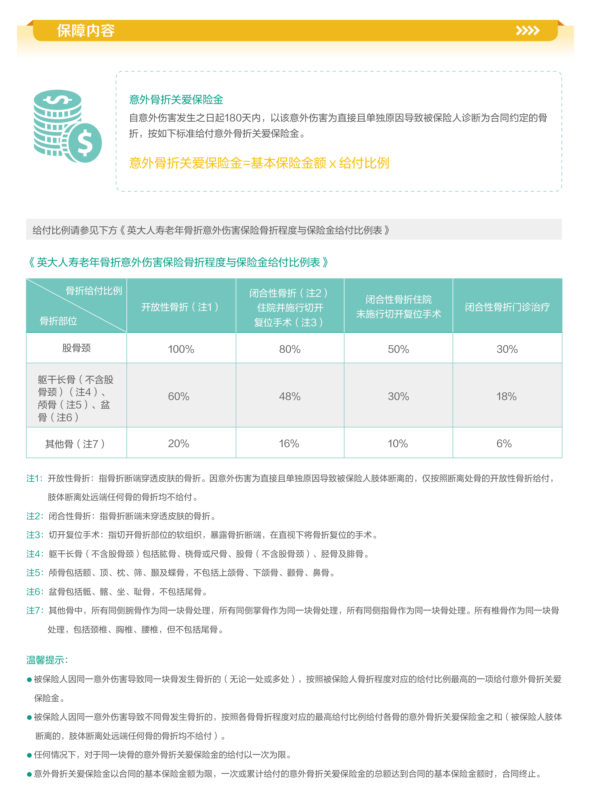 英大人寿老年骨折意外伤害保险